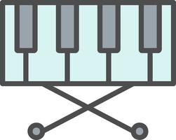 Piano Keyboard Vector Icon