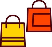 icono de vector de bolsas de compras