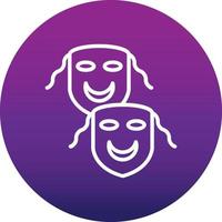 Theater Masks Vector Icon