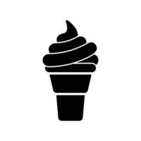 cono de helado para comida o postres vector