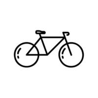 ícono de bicicleta con dos ruedas para ciclismo deportivo o transporte vector