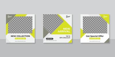 Modern promotion square web banner for social media mobile apps. Elegant sale and discount promo backgrounds for digital marketing vector
