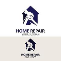 vector de diseño de logotipo de reparación de viviendas con plantilla de servicio de manitas