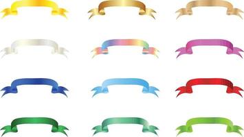 Colorful Vector Ribbon Banners. Set of Ribbons Banners with Label, Tag and Quality Badges. Banners set and colorful Ribbon, isolated on white background. Ribbon Banner in modern simple flat design