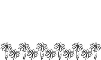 floral hand drawn background 2 vector