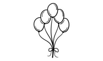 balloon hand drawn illustration vector