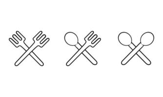 fork and spoon hand drawn illustration vector