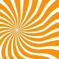 Retro Orange Sun Brust Horizontal vector