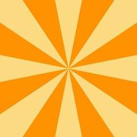 retro naranja sol brust horizontal vector