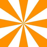 Retro Orange Sun Brust Horizontal vector