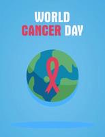 vector illustration poster, banner, greeting card. world cancer day