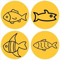 Collection of fishes vector