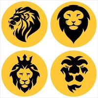 collection of Lion Portrait vector