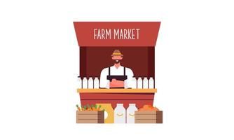 Farmers market concept illustration vector