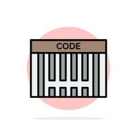 Bar Barcode Code Shopping Abstract Circle Background Flat color Icon vector