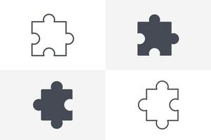 Piece, puzzle icon set vector. Piece icon bundle isolated on white background vector