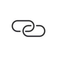 Url link icon vector. Hyperlink chain website icon vector isolated on white background