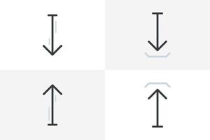 Arrow Key icon set vector. Arrow Key icon vector isolated on white background
