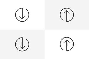Arrow Key icon set vector. Arrow Key icon vector isolated on white background