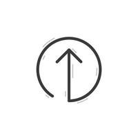 Up key icon vector. Up Arrow icon vector isolated on white background