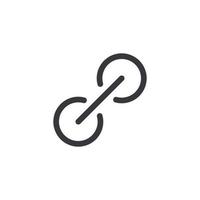 Url link icon vector. Hyperlink chain website icon vector isolated on white background