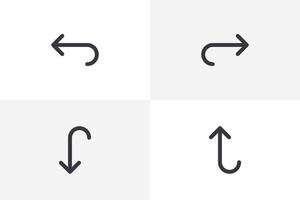 Arrow Key icon set vector. Arrow Key icon vector isolated on white background