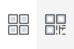 QR Code set icon vector. QR Code bundle sign vector isolated on white background