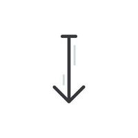 Down key icon vector. Down Arrow icon vector isolated on white background