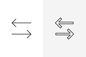 vector de conjunto de iconos de tecla de flecha. vector de icono de tecla de flecha aislado sobre fondo blanco