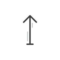 Up key icon vector. Up Arrow icon vector isolated on white background