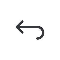 Left key icon vector. Left Arrow icon vector isolated on white background