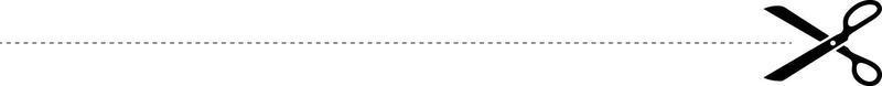 línea de corte de tijeras sobre fondo blanco vector