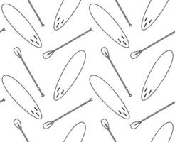 Seamless pattern of sup boards vector