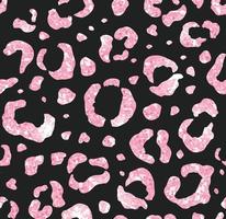 Vector seamless pattern of pink leopard fur print