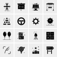 16 iconos de negocios universales vector ilustración de icono creativo para usar en proyectos relacionados con la web y dispositivos móviles