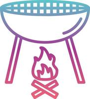 icono de vector de parrilla de barbacoa