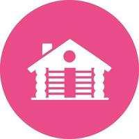 Wooden House Vector Icon