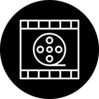 icono de vector de carrete de película