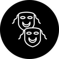 icono de vector de máscaras de teatro