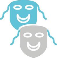 icono de vector de máscaras de teatro