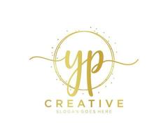 Initial YP feminine logo. Usable for Nature, Salon, Spa, Cosmetic and Beauty Logos. Flat Vector Logo Design Template Element.