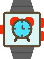 Smartwatch Alarm Vector Icon Design