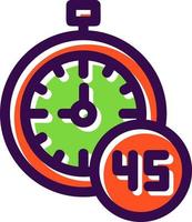 45 Minutes Vector Icon Design