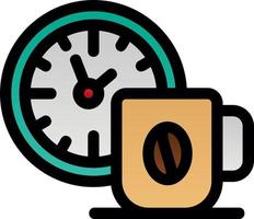 diseño de icono de vector de tiempo de café