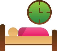 diseño de icono de vector de tiempo de cama