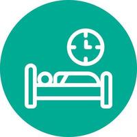 diseño de icono de vector de tiempo de cama