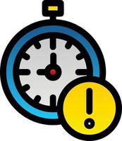 diseño de icono de vector de alerta de tiempo