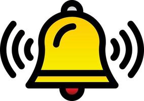 diseño de icono de vector de campana de anillo