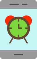 Smartphone Alarm Vector Icon Design