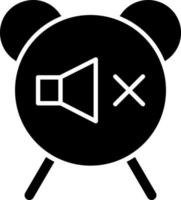 Mute Alarm Clock Vector Icon Design